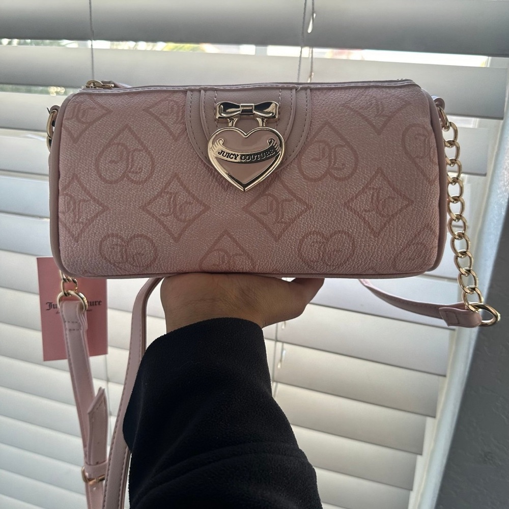 JUICY COUTURE Pink Clay Precious Moment Roll Crossbody Bag/Purse (Blush Pink)